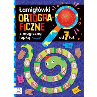 Książka "Łamigłówki ortograficzne z magiczną lupką od 7 lat" Wydawnictwo Aksjomat