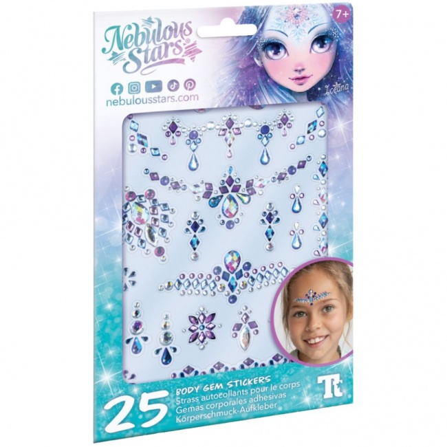 Kryształowe tatuaże samoprzylepne Nebulous Stars - Iceana 25 szt.