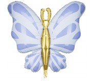 Balon foliowy Party Deco - Motyl błękit 69 x 69 cm