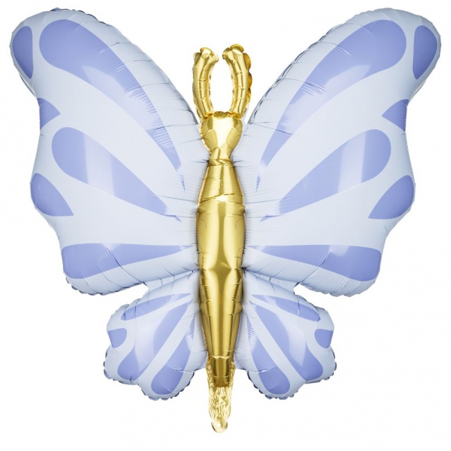 Balon foliowy Party Deco - Motyl błękit 69 x 69 cm