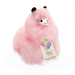 OUTLET Puszysta maskotka Alpaka Inkari Rainbows - Cotton Candy 23 cm