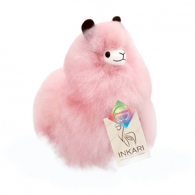 OUTLET Puszysta maskotka Alpaka Inkari Rainbows - Cotton Candy 23 cm