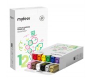 Markery akrylowe z okrągłą końcówką mideer - 12 kolorów