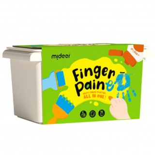 Zestaw farb z akcesoriami do malowania palcami mideer
