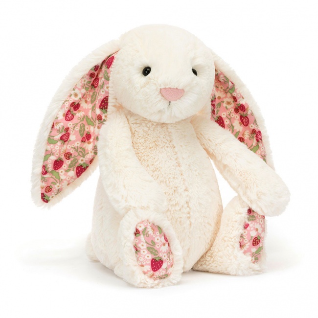 Pluszowy królik z kwiecistymi uszami Berry Jellycat - kremowy 31 cm