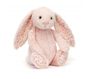 Pluszowy królik z kwiecistymi uszami Cherry Jellycat - pudrowy róż 31 cm