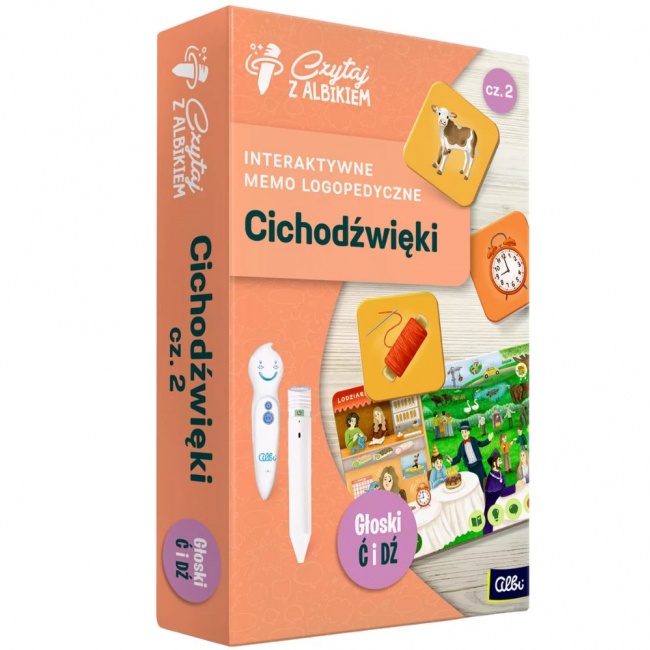 Memo logopedyczne Czytaj z Albikiem Albi - Cichodźwięki cz. 2
