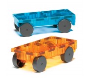 Klocki magnetyczne MAGNA-TILES - Cars 2 el. pomarańczowy i niebieski