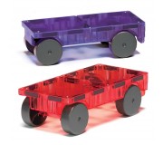 Klocki magnetyczne MAGNA-TILES - Cars 2 el. czerwony i fioletowy