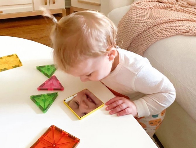 Klocki magnetyczne Magna-tiles lustrzane i z brokatem