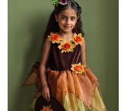 Przebranie Souza! - Sukienka tiulowa z kwiatami i kapelusz czarownica Sabrina 5-7 lat