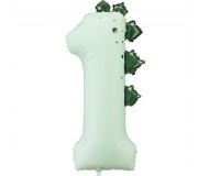 Balon foliowy Party Deco 92 cm - Cyfra 1 dinozaur