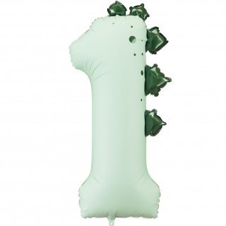 Balon foliowy Party Deco 92 cm - Cyfra 1 dinozaur