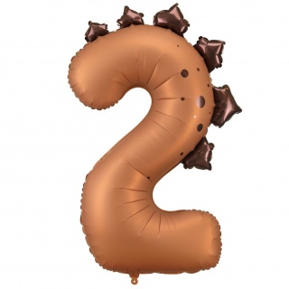Balon foliowy Party Deco 92 cm - Cyfra 2 dinozaur