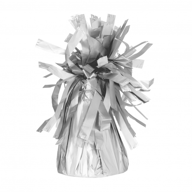 Ciężarek do balonów 4 szt. Party Deco - foliowy srebrny