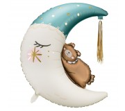 Balon foliowy Party Deco - Miś na księżycu 80 x 98 cm