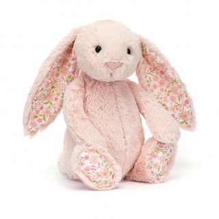Pluszowy królik z kwiecistymi uszami Cherry Jellycat - pudrowy róż 18 cm