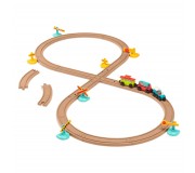 Kolejka z torami i znakami - magnetyczne wagony Battat - All Aboard 29 el.