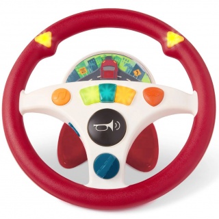 Interaktywna kierownica muzyczna B. Toys - Musical Driving Wheel czerwona