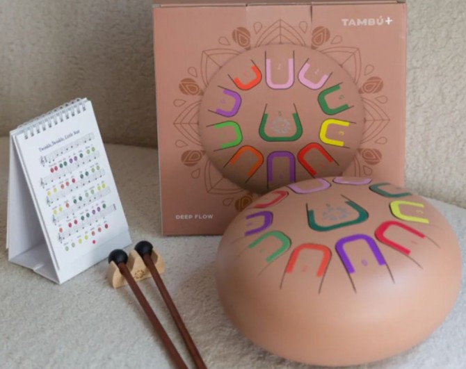 Bębenek dla dzieci relaksujący, językowy Tambu w kolorze Deep Flow