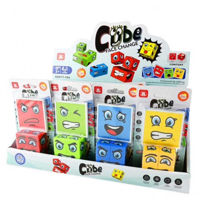 Gra Montessori kostki emotki - emocje z kartami pracy