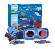 Sekretne puzzle z okularami 3D mideer - Ocean 35 el.