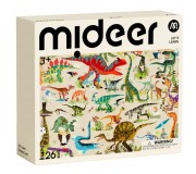 Puzzle Uczmy się! mideer - Dinozaury 126 el.