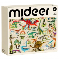 Puzzle Uczmy się! mideer - Dinozaury 126 el.