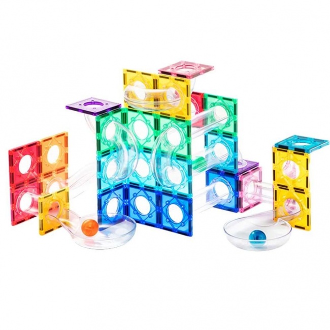 Klocki magnetyczne kulodrom mideer - Tor kulkowy 100 el.