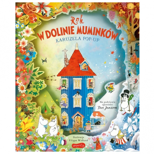 Książka "Rok w Dolinie Muminków. Karuzela pop-up" Wydawnictwo Harperkids