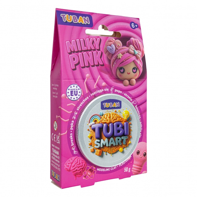 Masa plastyczna TUBI SMART plastelina TUBAN - Milky Pink 50 g
