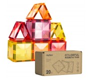 Klocki magnetyczne mideer - Gama ciepła kwadraty 20 el.