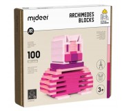 Drewniane klocki Archimedes mideer - Odcienie różu 100 el.