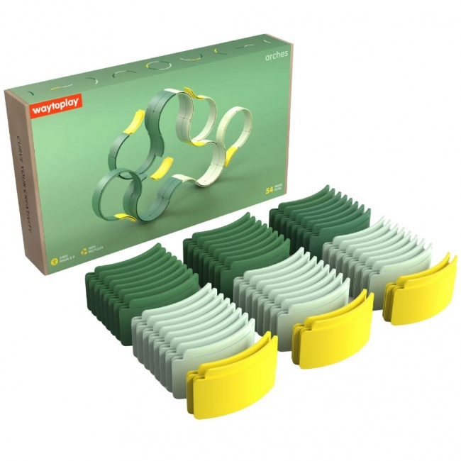 Zestaw konstrukcyjny tory Waytoplay Builder Set - Łuki 54 el.