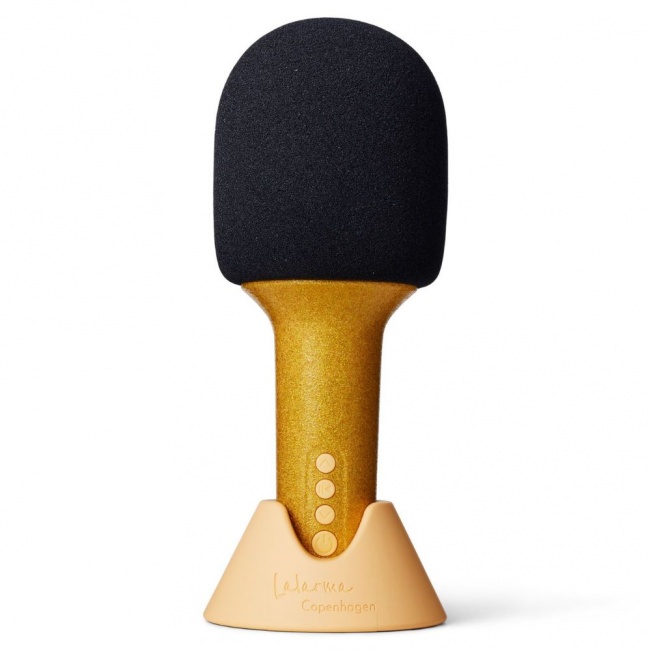 Mikrofon karaoke Glitter Groove Lalarma - Gold