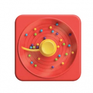 Sensoryczny kwadrat PlayTab - Zmiatacz Kulek