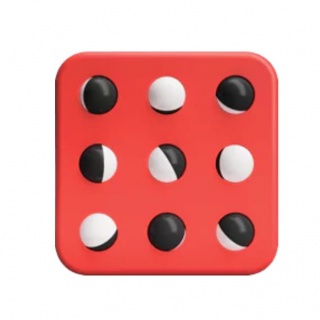 Sensoryczny kwadrat PlayTab - Biało-Czarne Kuleczki