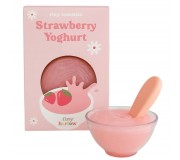 Magiczna miseczka Tiny Tummies z łyżeczką do karmienia lalek Tiny Harlow - Jogurt Truskawkowy