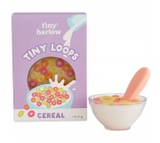 Magiczna miseczka Tiny Tummies z łyżeczką do karmienia lalek Tiny Harlow - Płatki śniadaniowe