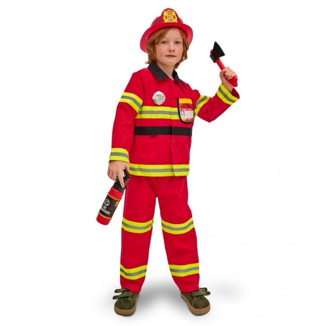 Strój Strażak Party Deco - rozmiar 96-116 cm (3-6 lat)