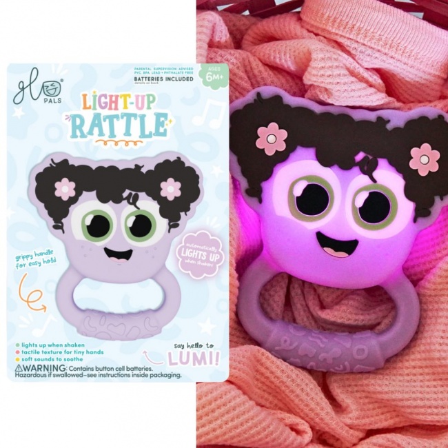 Świecąca grzechotka gryzak Glo Pals - Lumi