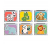 Kostki sensoryczne świecące w wodzie Glo Pals - Zwierzęta 6 szt.