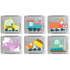 Kostki sensoryczne świecące w wodzie Glo Pals - Pojazdy 6 szt.