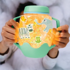 Słoik sensoryczny do napełnienia wodą Glo Pals z akcesoriami - Zoo