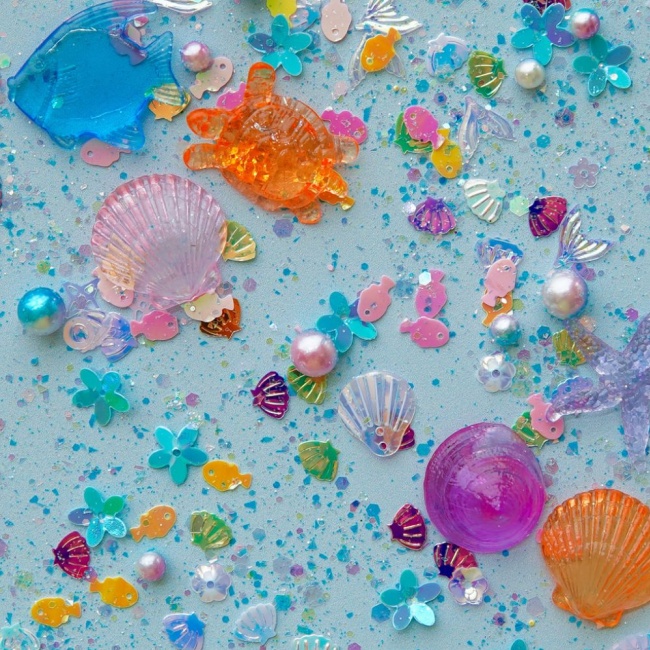 Zestaw sensorycznych akcesoriów do słoików Glo Pals - Morze