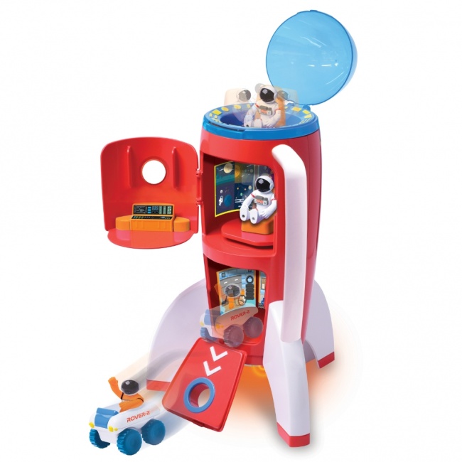 Duża rakieta kosmiczna z astronautami Buki