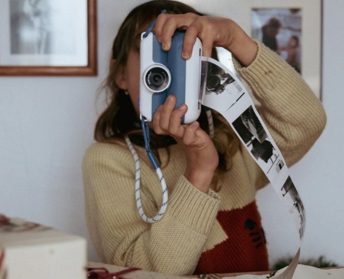 Aparat z drukarką Kidywolf niebieski