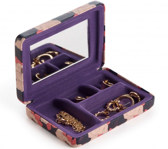 Małe pudełeczko na biżuterię z lusterkiem i przegródkami Miquelrius - Blush Magnolia