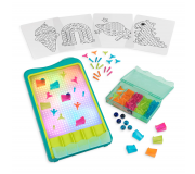 Podświetlany tor kulkowy i świetlna tablica artystyczna 2w1 B. Toys - Light-Up Marble Drop 180 el.