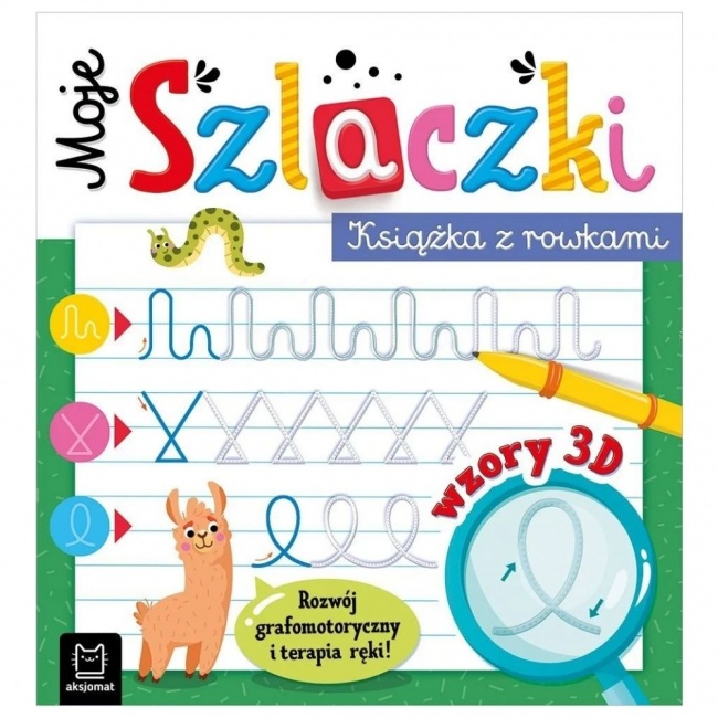 Książka "Moje szlaczki. Książka z rowkami" Wydawnictwo Aksjomat